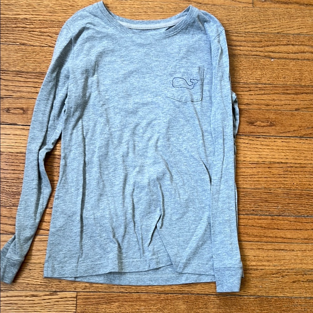 Vineyard Vines Gray‎ Long Sleeve Shirt with Pocket Logo, Size XS